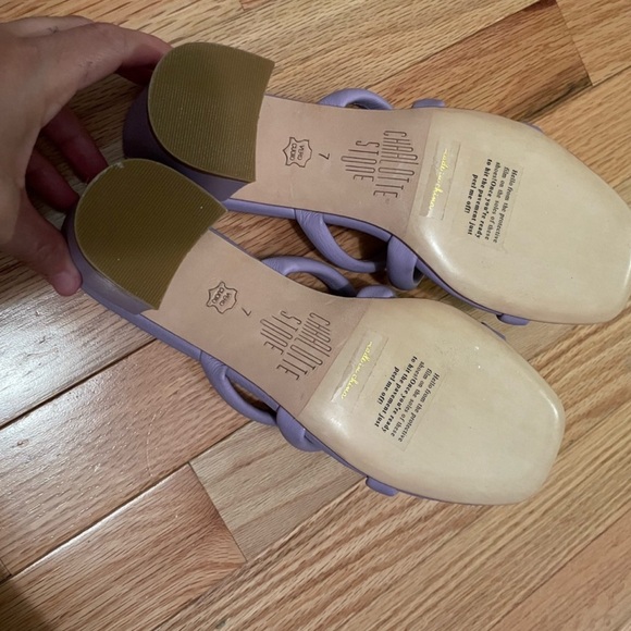 Charlotte Stone Lavender Heels Sandals - Picture 3 of 4